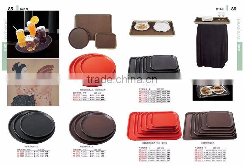 Plastic ABS Anti-skid Tray with silicone pads or PU pads