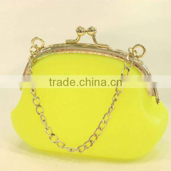 metal chain money purse ladies' silicone money bag varieties shopping money bag