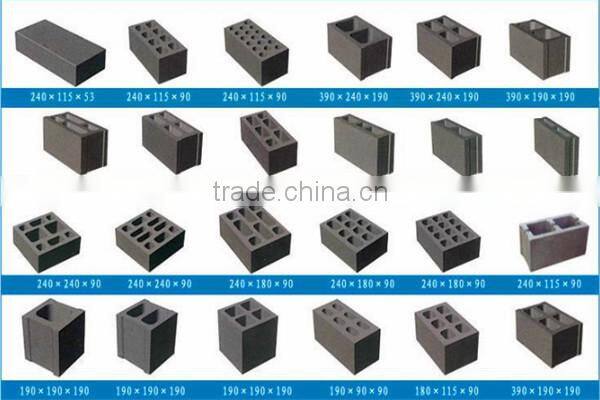 Low price semi automatic QT40C-1 concrete curb making machine