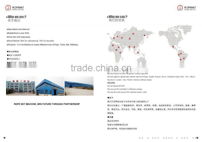 Stranded Propene Polymer wire rope machines