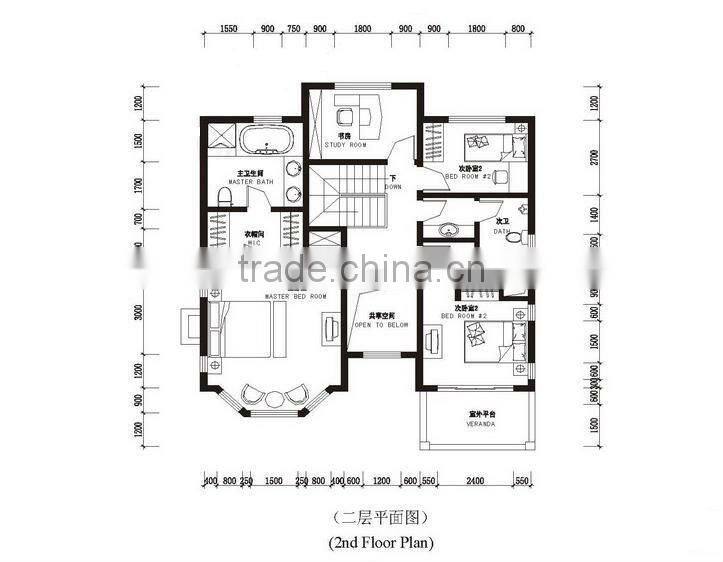 modern design light steel structure villas