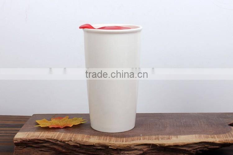 Eco 16-Ounce Ceramic Double Wall Thermal Coffee Tumbler