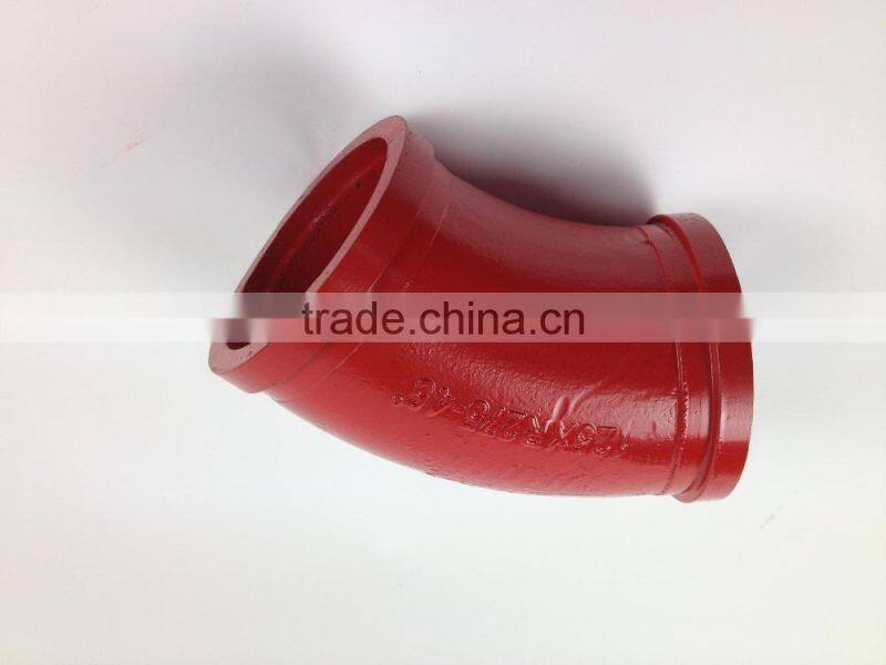 Abrasive Resistance Pipe Bend 45 Degree Elbow Concrete Pump Elbow