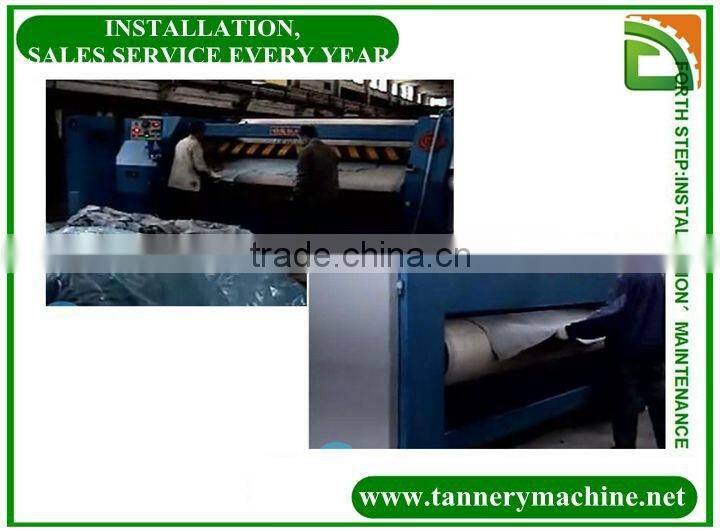cow cattle buffalo 3 roller continues through feed leather sammying machine