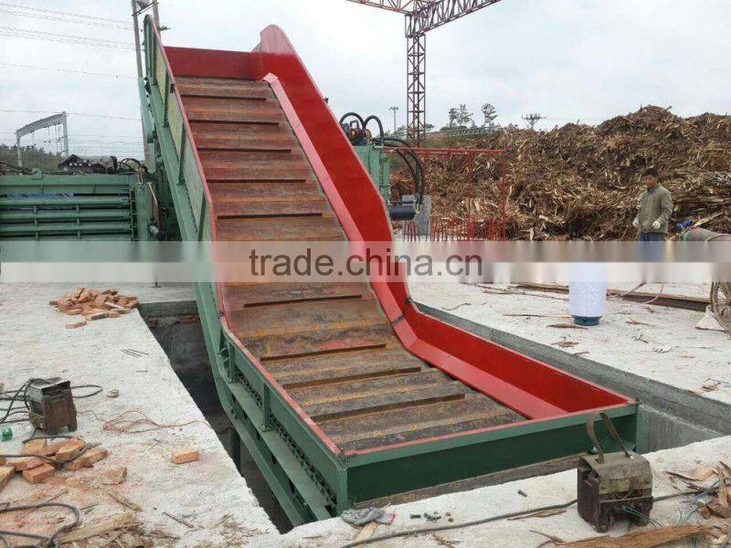 Hydraulic full-automatic horizontal baler machine for Eucalyptus leather,cardboard baling press machine YW2-150T