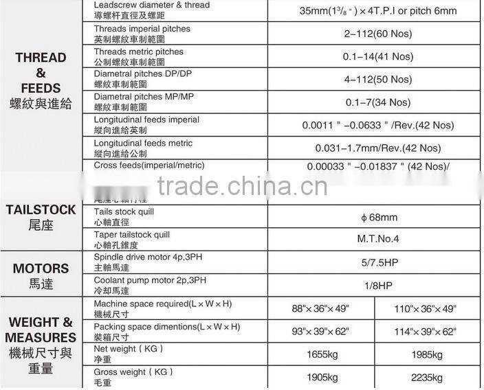 460 Series High Speed Precision Lathe