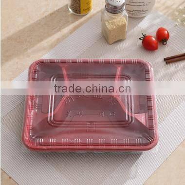 4-compartment Bento Lunch Box,Disposable Safe Plastic Food Container