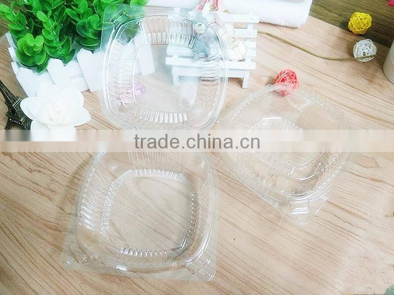 clamshell plastic hamburger box, PS cake container