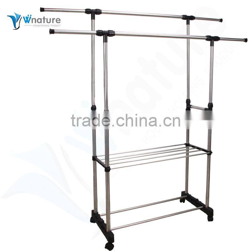 New design garment rack, dryer with whees , cheap clothes rack