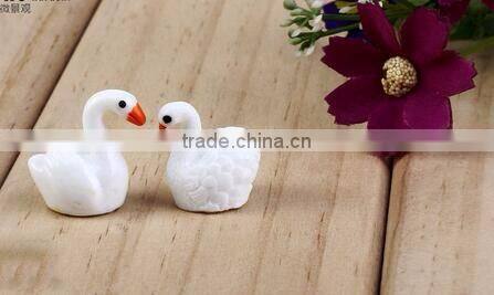 CY309 White Swan moss micro landscape ornaments DIY Decoration for home office