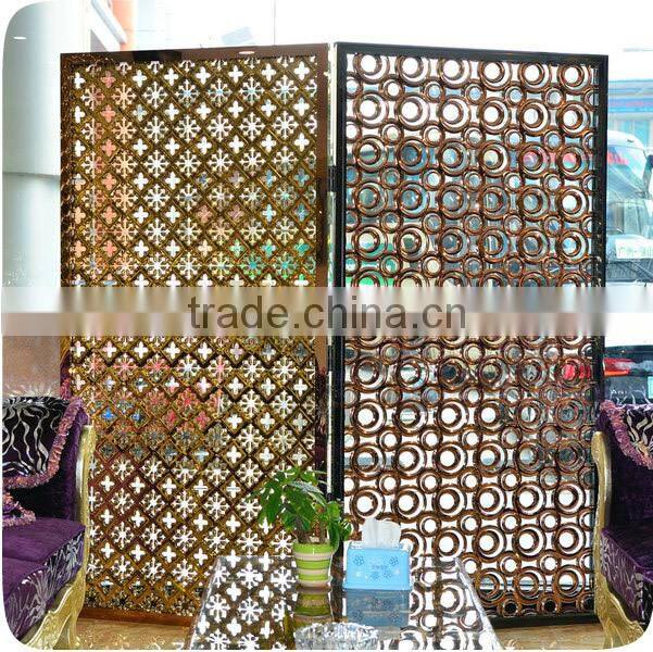 2015 Hot Sale Decorative Stainless Steel Folding Dressing Room Partition