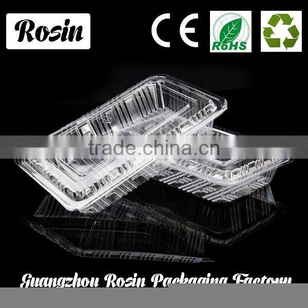 Alibaba China food grade PET clear hinged plastic clamshell lettuce packaging