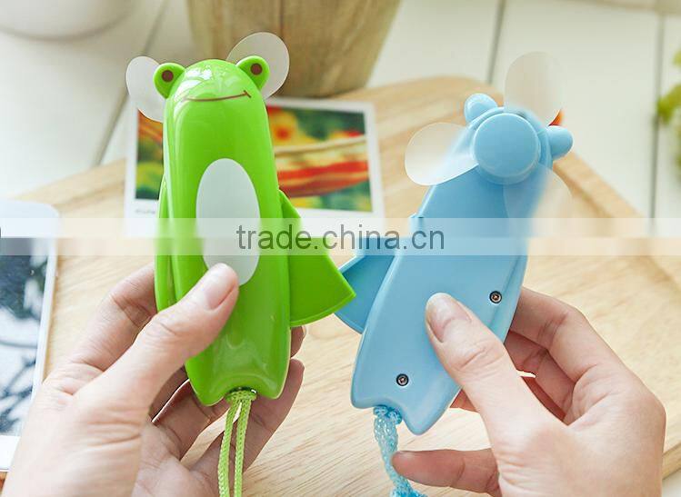 Wholesale Stock Small Order Cartoon Mini Hand Pressure Portable Fan
