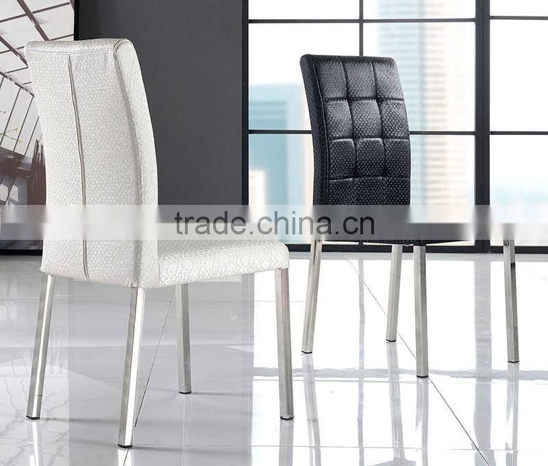 HOT SALE PU leather cover dining chair with stainless steel frame