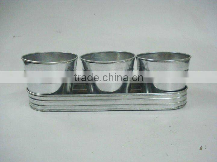 Stainless Steel Trio Planter, Steel Polished Window Planters