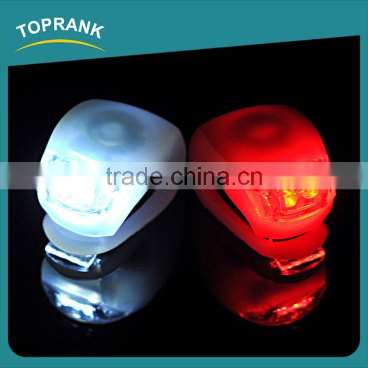 Promotional colorful front rear waterproof led decorative silicone bike light