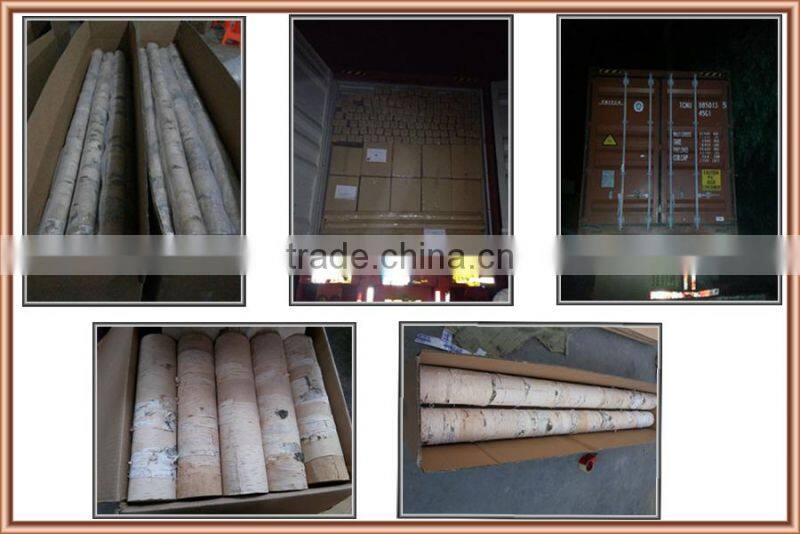 Artificial half round Birch logs for export sale