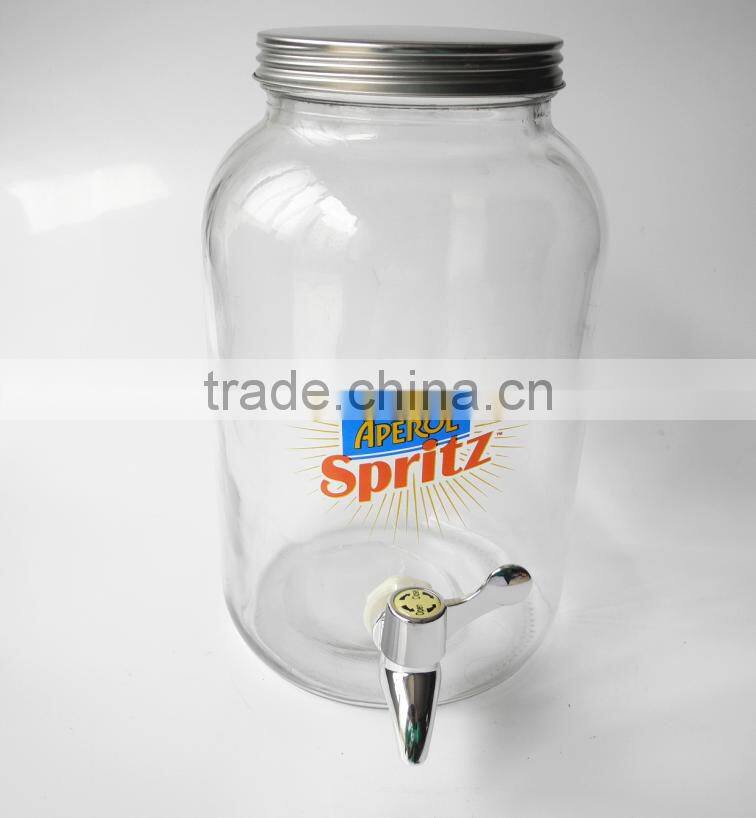 Nice Glass Orange Juice Dispenser Big Drinking 32 oz Storage Mason Jar