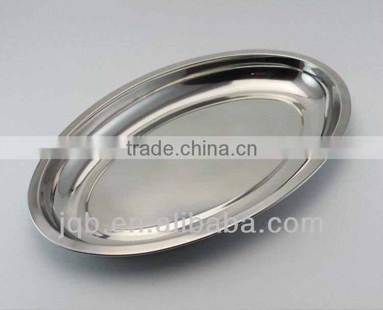 16 inch shallow stainless steel egg plate