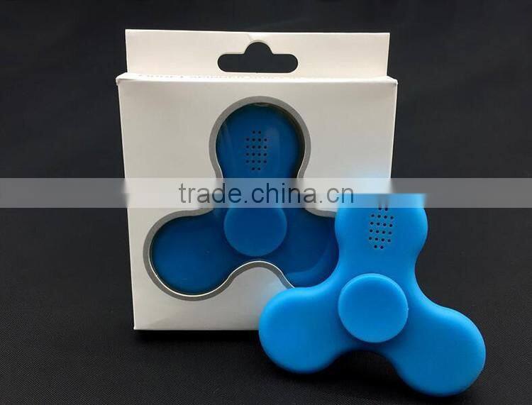 2017 Best selling new EDC 608 bearing tri fidget spinner with bluetooth speaker function