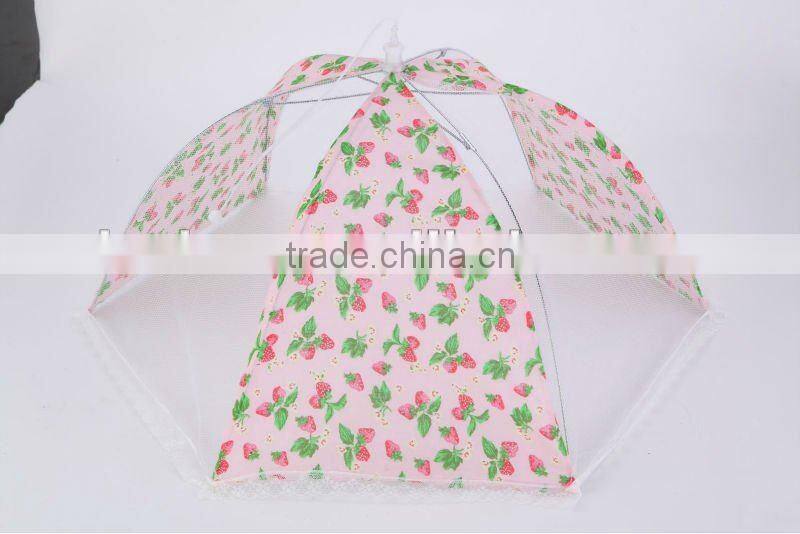 high quality foldable food cover with flower