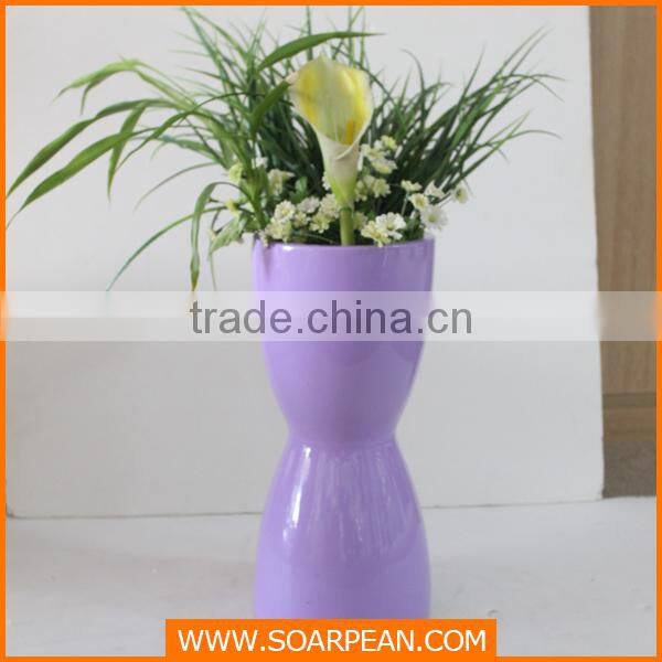 Exquisite Home Decor Fiberglass Golden Flower Vase
