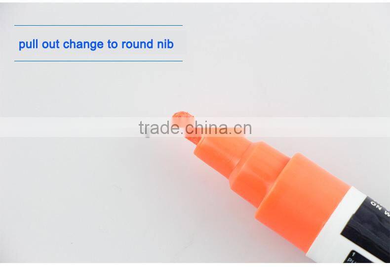 Colorful and smooth nib fluorescent marker pen / erasable marker pen for LED writing board