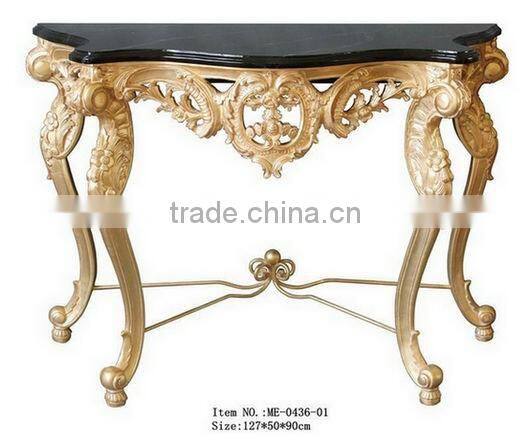 Hot Sales Living Room Furniture Console Table With Solid Wood Framed Mirror With Metal