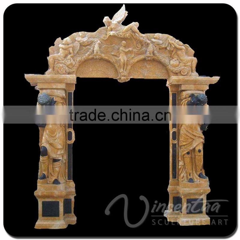 china factory outdoor home decoration stone carving archway door marble frame