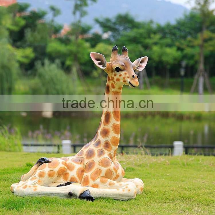 alibaba promotion wholesale fiberglass giraffe animal resin sculptures