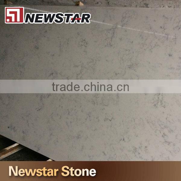 Engineered stone dense marble grey vein white quartz