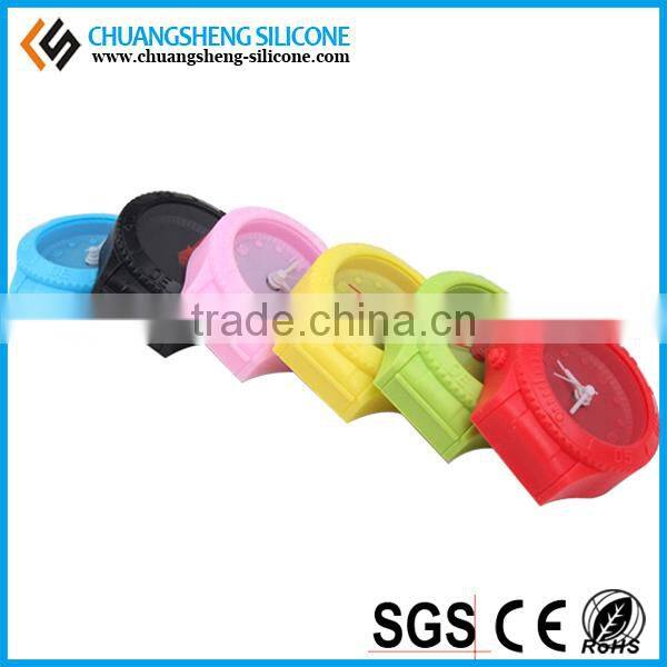 unbreakable silicone alarm clock, silicone wall clock, silicone table clock