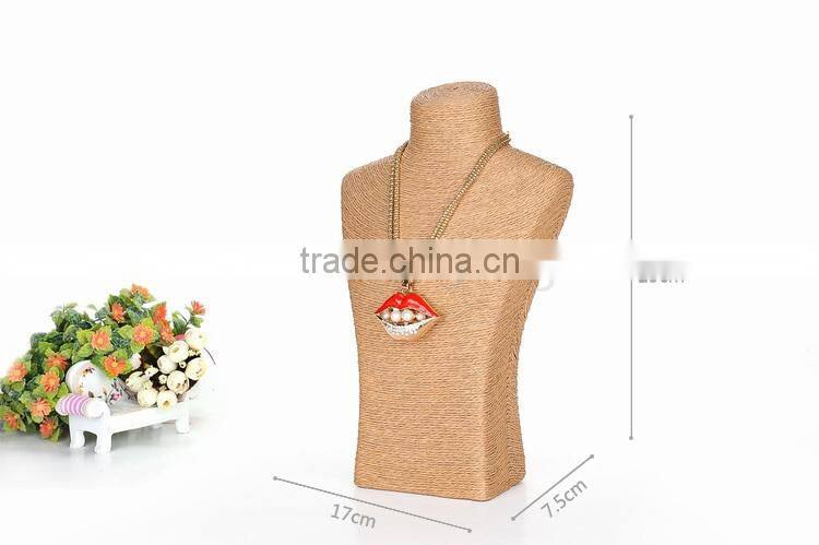 Rope jewelry display busts stand for necklace