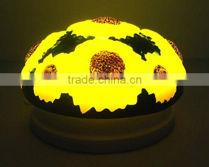 3" Sunflower night light with remote control