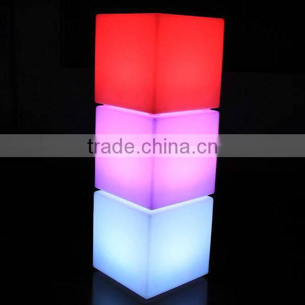 Folding plastic led table/bar cube tank/led office commercial table