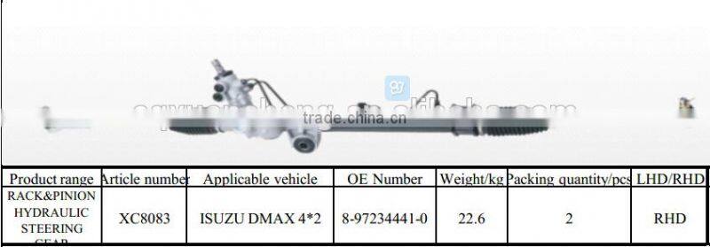 isuzu d-max accessories for isuzu d-max steering rack LHD Manual 8979445181