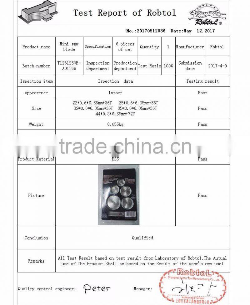 6pcs set HSS circular saw with mandrel shank cut off wheel dremel die grinder rotary tool cut pipe wood metal