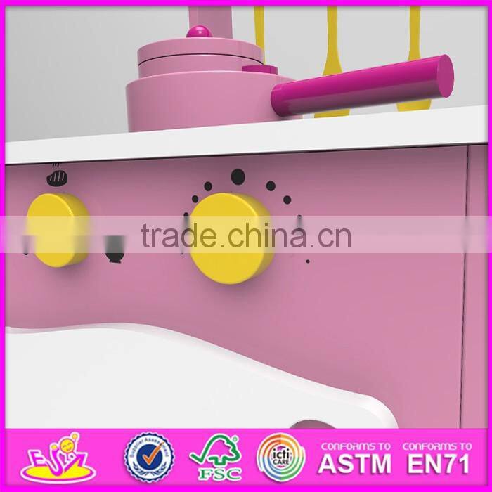 2016 new design preschool home play wooden girls kitchen set W10C251
