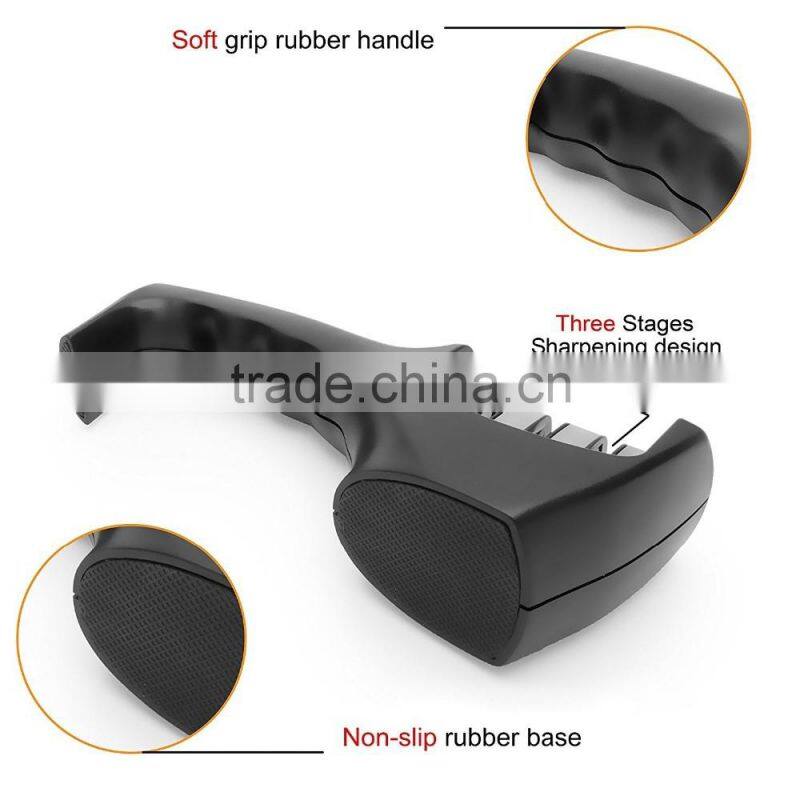 2016 wholesale 3 Stage Sharpening System for Knives Professional kitchen knife sharpener