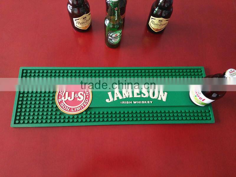 No MOQ cheap price custom anti-slip beer 3d pvc bar mat