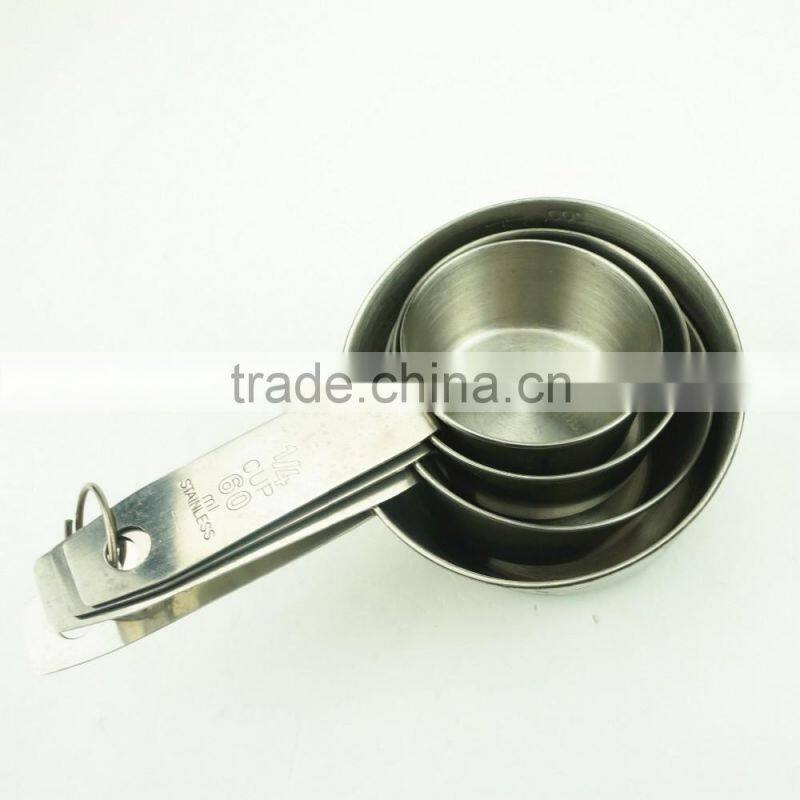 42137 4pcs Stainless Steel Nesting Measuring Cups and Spoons Set