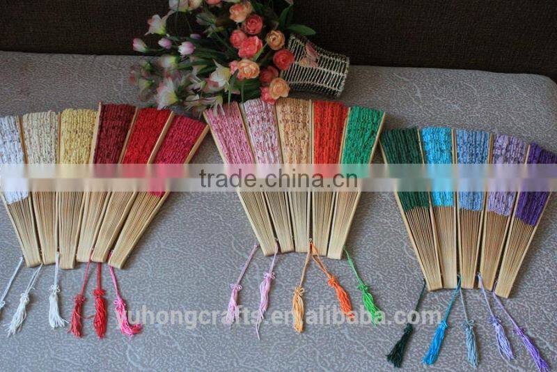 Advertising lace hand folding fan