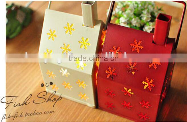 Christmas gift ideas house Candlestick Candlestick New Iron lantern