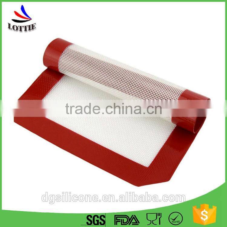 China manufacturer reusable food grade silicone non stick baking mat,anti-slip Silicone Baking Mat Set