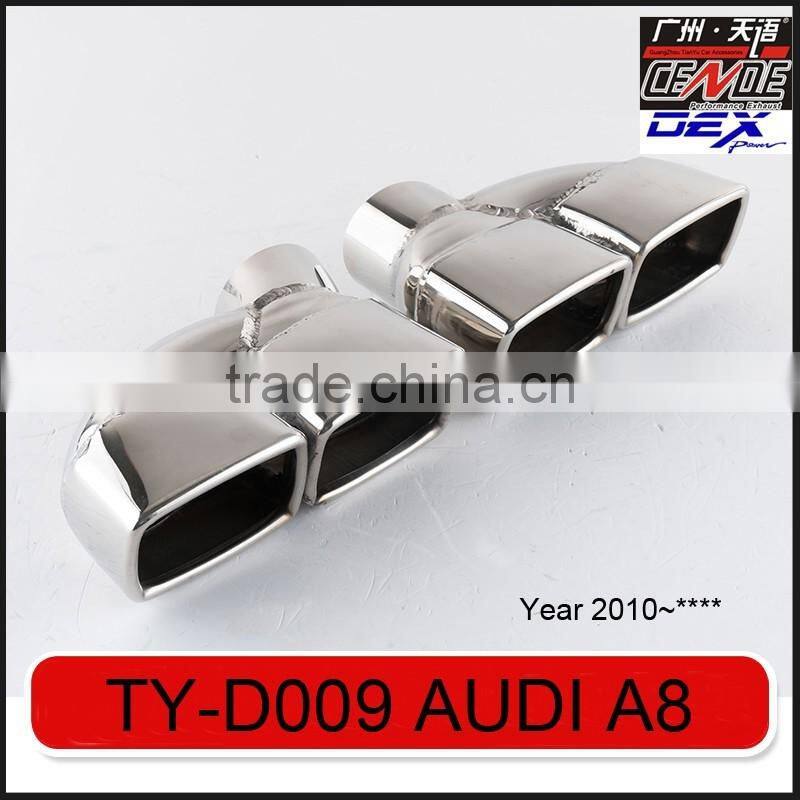 stainless muffler tip in exhaust pipe for Audi A8