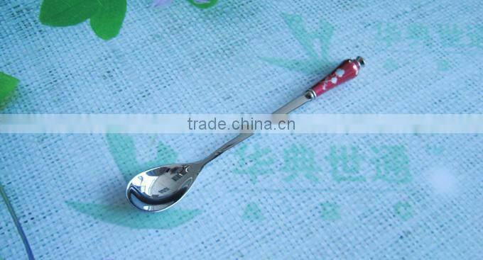 Promotion Eco-Friendly Feature aluminum long handle bar spoon;aluminium handle decor cutlery