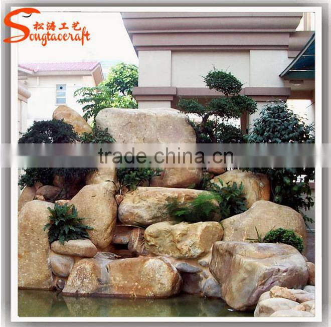 Factory design Stylize artificial large river slate rock stones white rocks landscaping