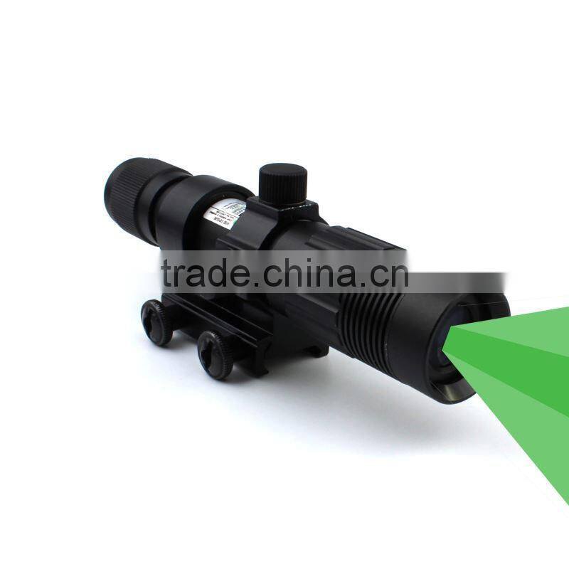 Tactical Green Laser Flashlight Green Laser Designator Laser Illuminator w/ Adjustable Beam Focus 30-50mW Subzero