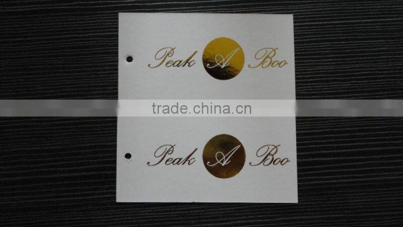 2017 Customized jeans hang tags swing tags with cotton rope