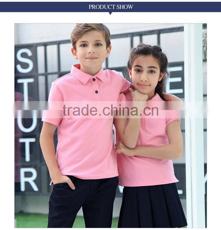 New Design Pink Color Cotton Polo Shirt For Students Wear